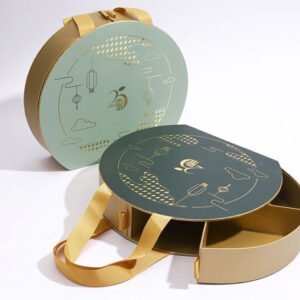 round luxury invite box
